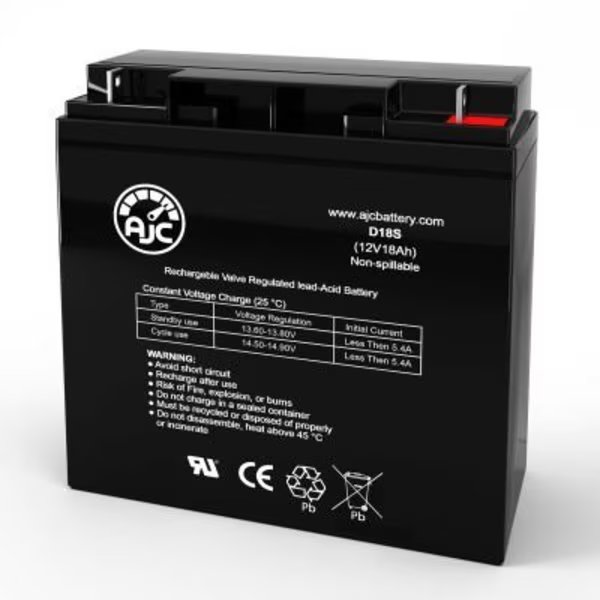 AJC APC Smart-UPS XL 750VA USB SUA750XL UPS Replacement Battery 18Ah, 12V, NB, Battery Clerk, Mfr#: AJC-D18S-B-0-104993